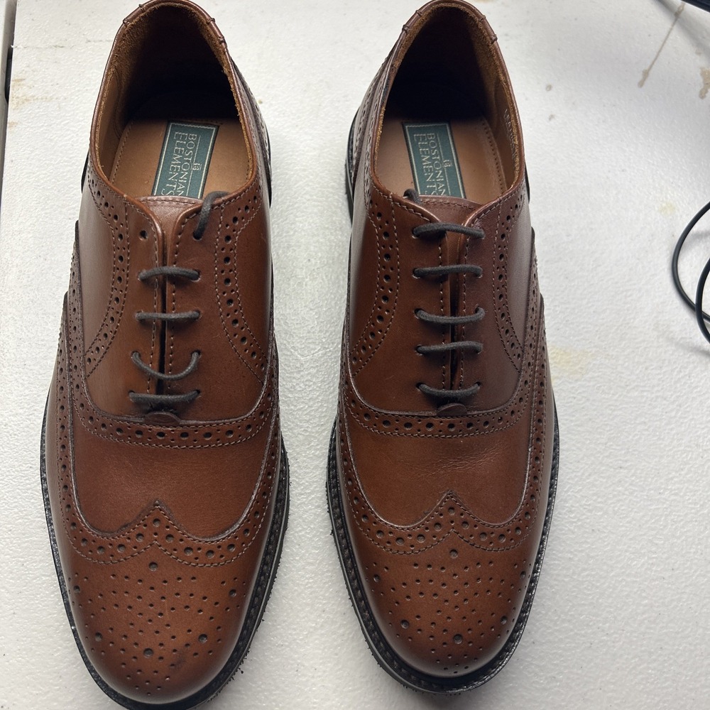 NEW in box Bostonian Elements Men's 8 D/B Shoes USA Made, Leather